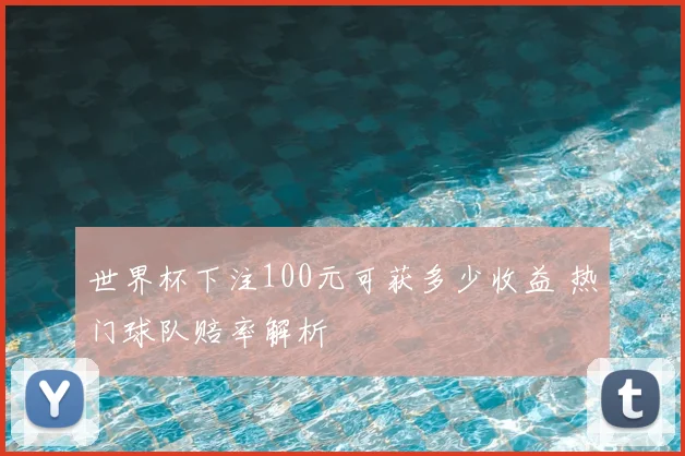 世界杯下注100元可获多少收益 热门球队赔率解析